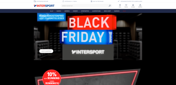 INTERSPORT ist die weltgrößte Sportfachhändler-Verbundgruppe, mit einer großen Auswahl an Artikeln weltbekannter Marken und einem Angebot der starken Exklusivmarken wie McKINLEY, etirel, FIREFLY oder PRO TOUCH, aus den Bereichen Ski-Aplin, Outdoor, Running, Training, Teamsport und weiteren Sportarten. Das hochwertige Sortiment an Sportartikeln und Sportbekleidung im Online Shop von INTERSPORT umfasst alles, was zum Sport oder für Outdoor-Aktivitäten benötigt wird. 