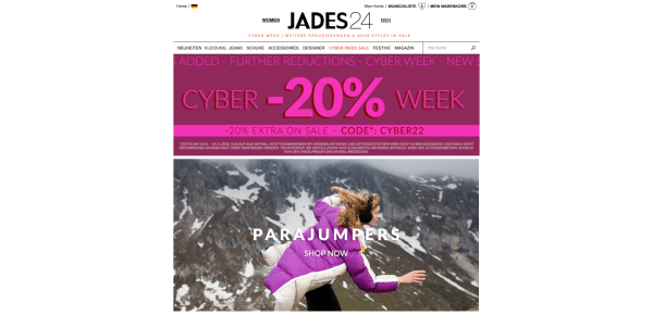 Von klassisch-elegant bis avantgardistisch-minimalistisch, von Red-Carpet-Fashion bis Premium Denim – JADES24 steht für modischen Zeitgeist wie kaum ein anderer Onlineshop!