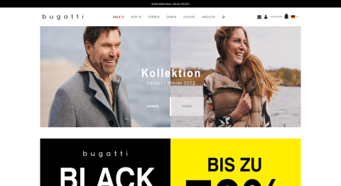 Die bugatti Kollektion vermittelt Vielfalt, Innovation, Tradition, Zeitgeist, Lebensfreude und Internationalität. Damenkleidung und Herrenfashion.  
