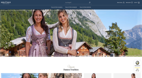 Edelnice Trachtenmode ist einer der größten Online Shops im Bereich Trachten und bietet eine große Auswahl an Lederhosen, Dirndl und vielem mehr an.Von preiswert bis hochwertig bis hin zu exklusiven Dirndl aus eigener Herstellung in Bayern. Wir bemühen uns ständig unser Sortiment zu optimieren und unseren Kunden den bestmöglichen Service zu bieten.