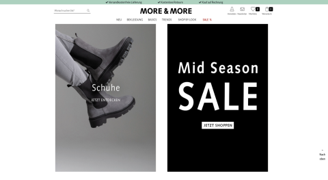 MORE & MORE bietet Ihnen die aktuellsten Trends der Saison und Styles, die Ihre Persönlichkeit unterstreichen. 